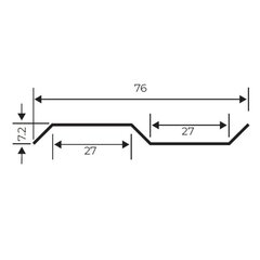 Kamino apvadas IVT, 2m x 80mm kaina ir informacija | Stogo dangos | pigu.lt