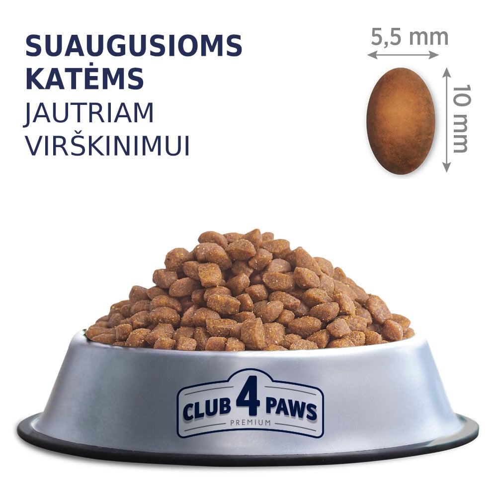 Club 4 Paws Premium visavertis pašaras suaugusioms katėms jautriam virškinimui Sensitive Digestion, 2 kg kaina ir informacija | Sausas maistas katėms | pigu.lt