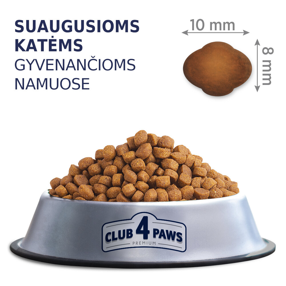 Club 4 Paws Premium visavertis maistas suaugusioms katėms, gyvenančioms patalpose Indoor 4 in 1, 2 kg цена и информация | Sausas maistas katėms | pigu.lt