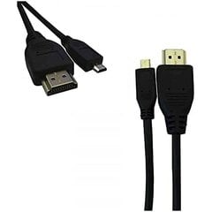 HDMI į Micro HDMI kabelis EDM juodas 1m kaina ir informacija | Kabeliai ir laidai | pigu.lt