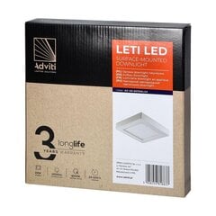 Светодиодный светильник накладной LETI 24W 4000K квадратный цена и информация | Потолочные светильники | pigu.lt