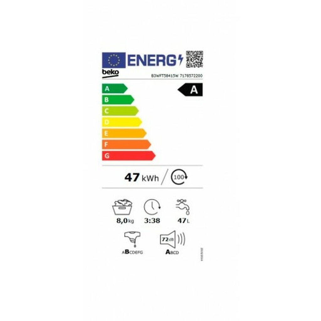 Beko B3WFT58415W цена и информация | Džiovyklės | pigu.lt