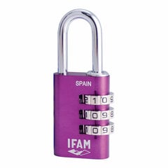 Кодовый замок IFAM Combi30 Фиолетовый Алюминий Хромированная сталь (3 cm) цена и информация | Дверные замки | pigu.lt