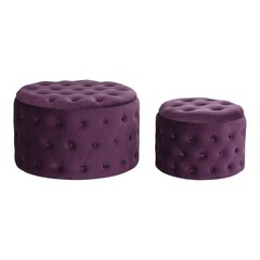 2-ių atramų kojoms komplektas DKD Home Decor, violetinis цена и информация | Кресла-мешки и пуфы | pigu.lt