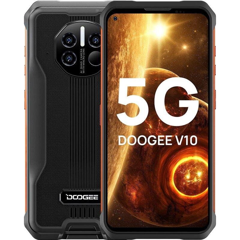 Doogee V10 5G Dual SIM 8/128GB Fire Orange kaina ir informacija | Mobilieji telefonai | pigu.lt