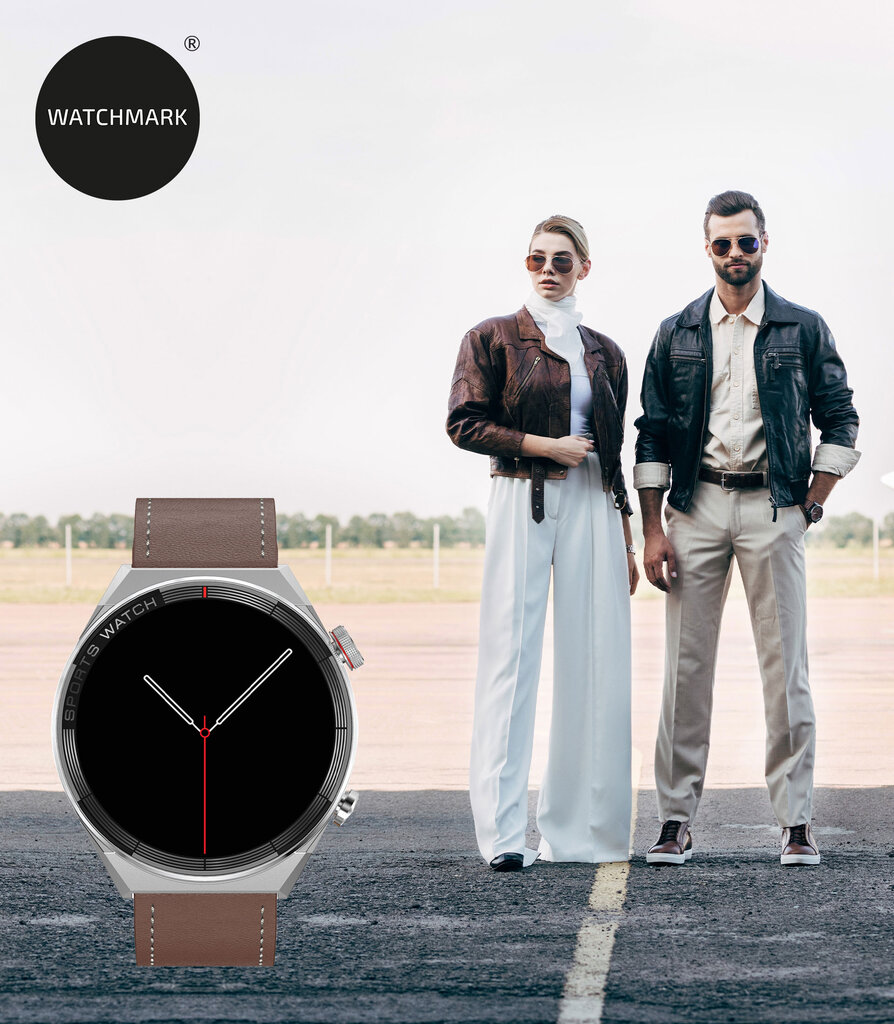 Watchmark Fashion Maverick Brown цена и информация | Išmanieji laikrodžiai (smartwatch) | pigu.lt