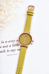 Moteriškas klasikinis laikrodis su odiniu dirželiu Giorgio & Dario Green цена и информация | Женские часы | pigu.lt