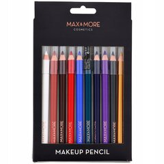 Akių pieštukas - 10 dalių rinkinys - 10 spalvų kaina ir informacija | Akių šešėliai, pieštukai, blakstienų tušai, serumai | pigu.lt