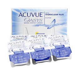 Комплект контактные линзы Acuvue Oasys 6 шт + контейнер цена и информация | Линзы для глаз | pigu.lt