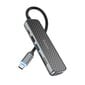 USB šakotuvas Hoco HB24, HDMI, USB3.0, USB2.0, SD, TF, PD цена и информация | Adapteriai, USB šakotuvai | pigu.lt