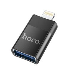 Адаптер Hoco UA17 Lightning to USB-A черный цена и информация | Адаптеры, USB-разветвители | pigu.lt