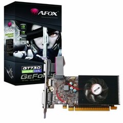 AFOX GeForce GT730 4GB DDR3 128Bit DVI HDMI VGA LP Fan (AF730-4096D3L5) kaina ir informacija | Vaizdo plokštės (GPU) | pigu.lt