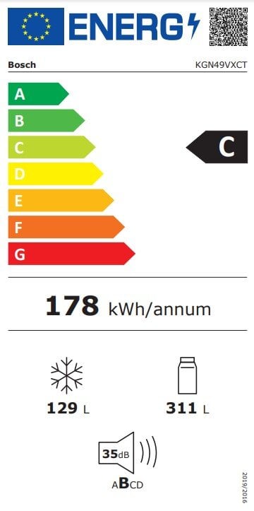 Bosch Serie 4 KGN49VXCT kaina ir informacija | Šaldytuvai | pigu.lt