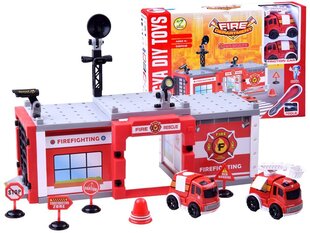 Строительные блоки "Гараж пожарных", 59 шт. цена и информация | Конструкторы и кубики | pigu.lt