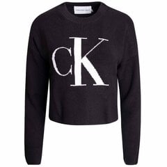 Calvin Klein Jeans Badge Waffle Mix Cn Black 560076450 цена и информация | Женские кофты | pigu.lt