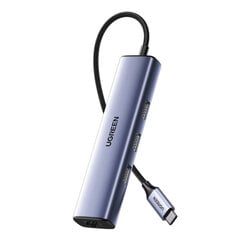 Ugreen CM475 USB-C Hub 3x USB 3.0, RJ45, USB-C PD kaina ir informacija | Adapteriai, USB šakotuvai | pigu.lt