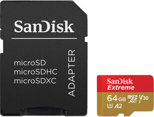 Sandisk microSDXC 64GB цена и информация | Карты памяти для телефонов | pigu.lt