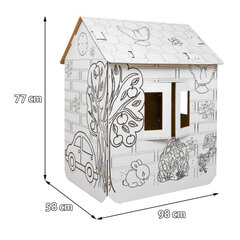 Картонный 3D дом XXL для раскрашивания цена и информация | Детские игровые домики | pigu.lt
