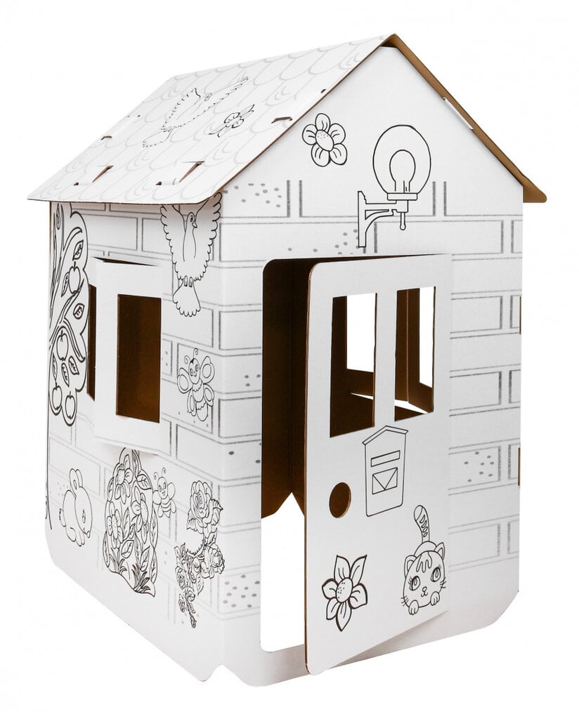 Kartoninis 3D namas xxl spalvinimui цена и информация | Vaikų žaidimų nameliai | pigu.lt