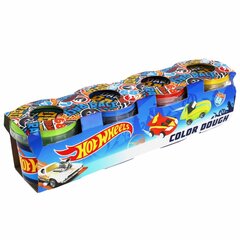 Plastilino rinkinys Hot Wheels, 4 vnt kaina ir informacija | Piešimo, tapybos, lipdymo reikmenys | pigu.lt