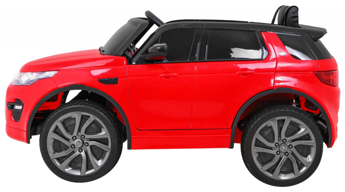 Vienvietis elektromobilis Land Rover discovery, raudonas kaina ir informacija | Elektromobiliai vaikams | pigu.lt