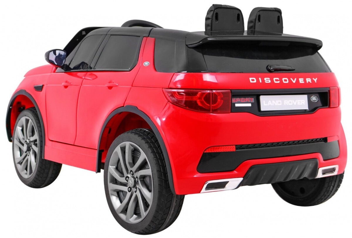 Vienvietis elektromobilis Land Rover discovery, raudonas kaina ir informacija | Elektromobiliai vaikams | pigu.lt