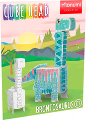 Картонный 3D динозавр «Бронтозавр» для раскрашивания цена и информация | Развивающие игрушки | pigu.lt