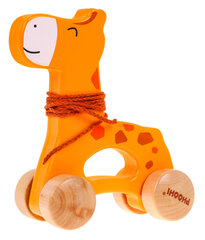 Vaikiška medinė traukiama žirafa kaina ir informacija | Žaislai kūdikiams | pigu.lt
