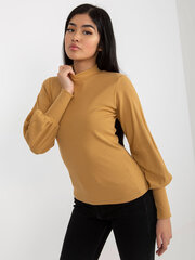 базовая хлопковая блуза в рубчик светло-верблюжьего цвета rue paris цена и информация | Женские блузки, рубашки | pigu.lt
