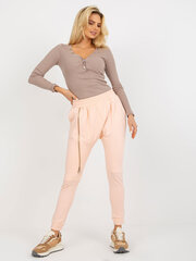 персиковые женские спортивные штаны мешковатые на молнии цена и информация | Спортивная одежда для женщин | pigu.lt