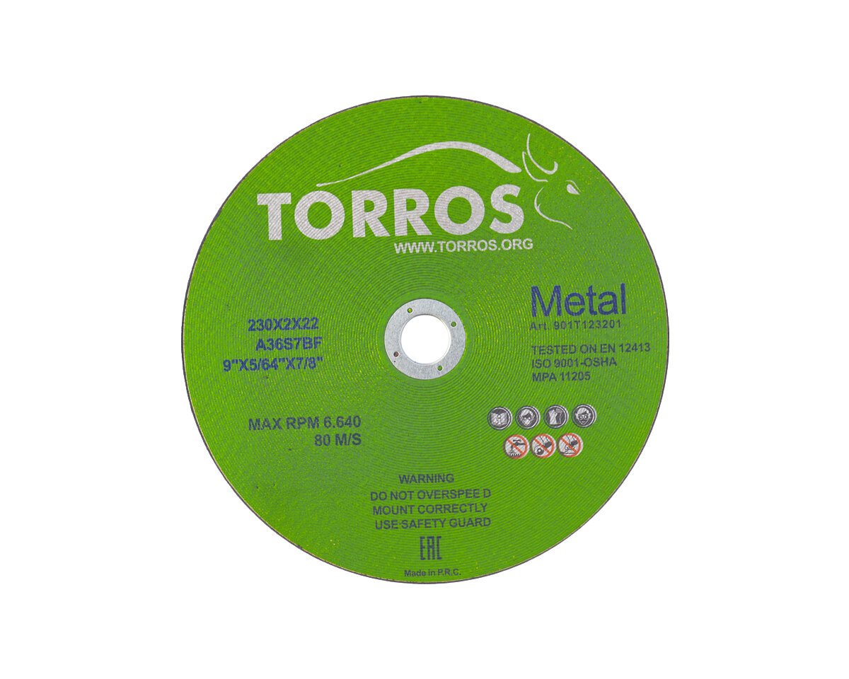 Pjovimo diskas Torros, 230x2,0x22,2 mm цена и информация | Šlifuokliai | pigu.lt
