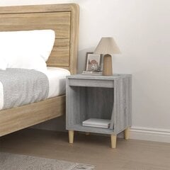 Naktinė spintelė vidaXL, Apdirbta mediena, 40x35x50cm, pilka ąžuolo spalva kaina ir informacija | Spintelės prie lovos | pigu.lt