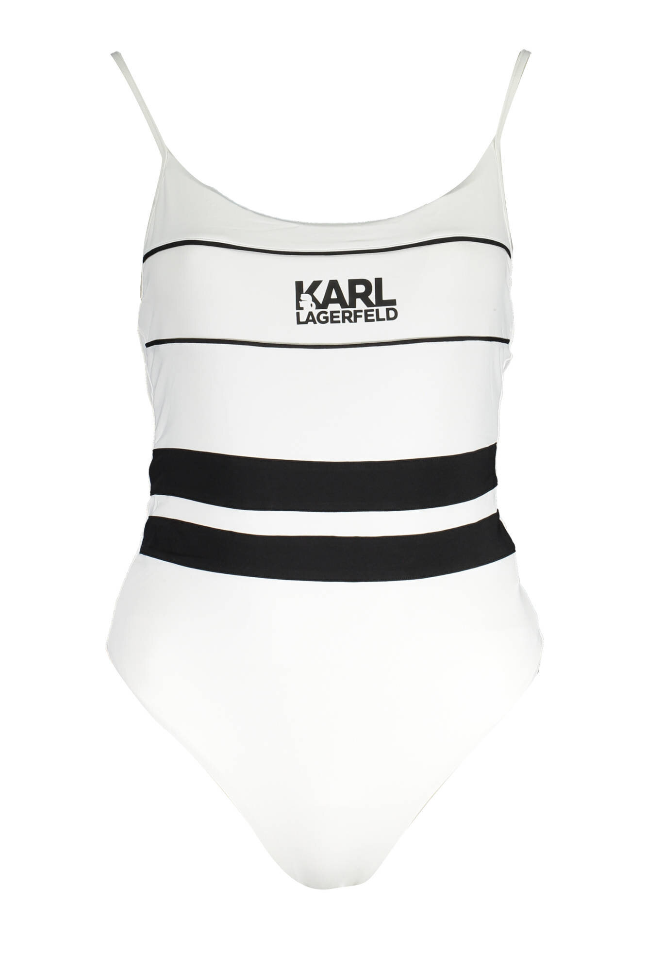 Maudymosi kostiumėlis moterims Karl Lagerfeld Beachwear  KL22WOP05_BIANCO_WHITE-8057502624564, baltas kaina | pigu.lt