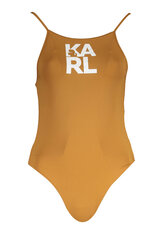 Maudymosi kostiumėlis moterims Karl Lagerfeld Beachwear KL22WOP01_MARRONE_BROWN-8057502622720, rudas kaina ir informacija | Maudymosi kostiumėliai | pigu.lt