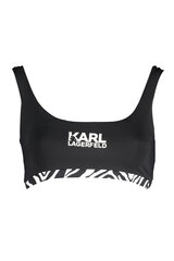 Bikini viršutinė dalis moterims Karl Lagerfeld Beachwear KL22WTP24_NERO_BLACK-8057502629187, juoda kaina ir informacija | Maudymosi kostiumėliai | pigu.lt