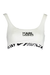 Bikini viršutinė dalis moterims Karl Lagerfeld Beachwear KL22WTP24_BIANCO_WHITE-8057502629156, balta kaina ir informacija | Maudymosi kostiumėliai | pigu.lt