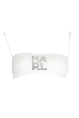 Bikini viršutinė dalis moterims Karl Lagerfeld Beachwear KL22WTP17_BIANCO_WHITE-8057502626889, balta kaina ir informacija | Maudymosi kostiumėliai | pigu.lt