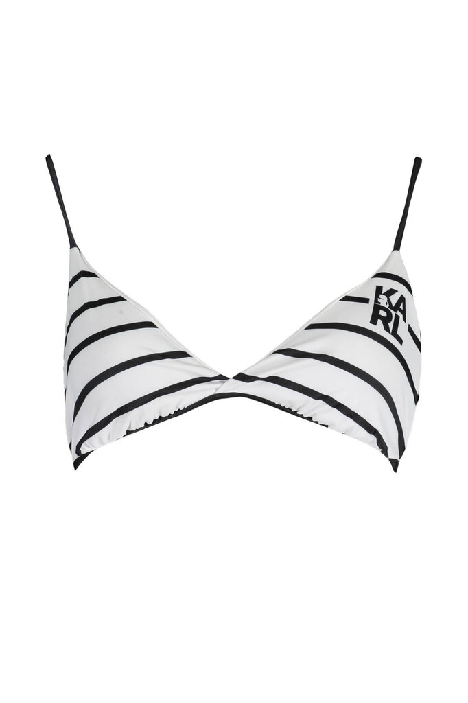 Bikini viršutinė dalis moterims Karl Lagerfeld Beachwear KL22WTP15_BIANCO_WHITE-8057502626483, balta kaina ir informacija | Maudymosi kostiumėliai | pigu.lt