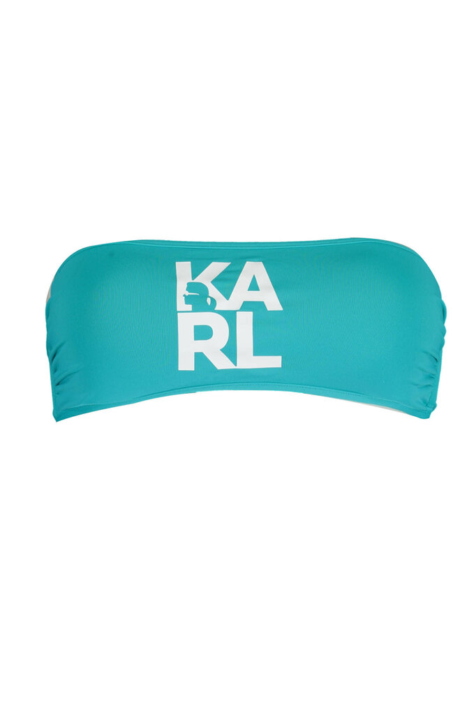 Bikini viršutinė dalis moterims Karl Lagerfeld Beachwear KL22WTP02_AZZURRO_CERAMIC-8057502622270, mėlyna kaina ir informacija | Maudymosi kostiumėliai | pigu.lt