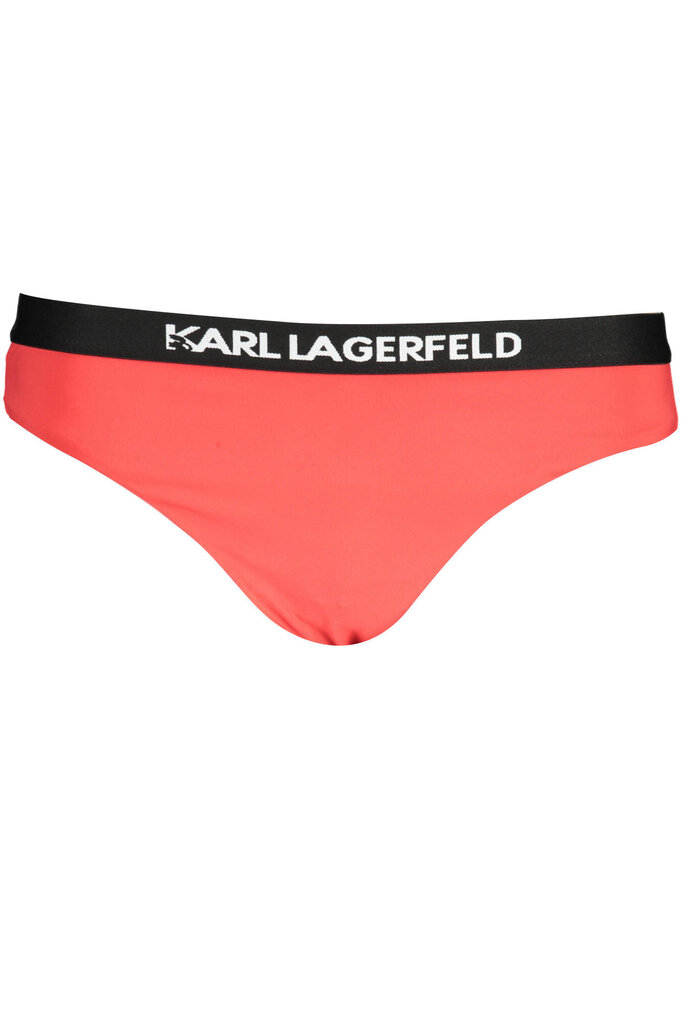 Bikini kelnaitės moterims Karl Lagerfeld Beachwear KL22WBT08_ROSSO_RED-8057502624922, raudonos цена и информация | Maudymosi kostiumėliai | pigu.lt