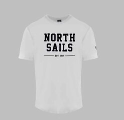 Marškinėliai vyrams North Sails 9024060, balti цена и информация | Мужские футболки | pigu.lt