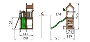 Детская площадка  Jungle Gym Teepee цена и информация | Детские игровые домики | pigu.lt