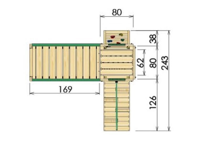 Žaidimo aikštelė Jungle Gym Teepee Clatter Bridge kaina ir informacija | Vaikų žaidimų nameliai | pigu.lt