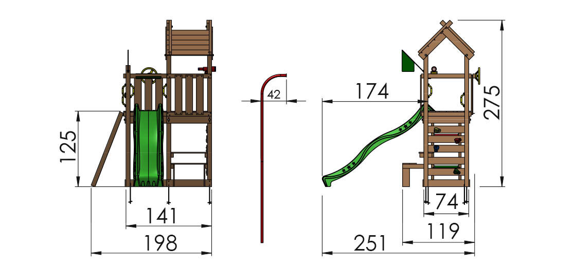 Žaidimo aikštelė Jungle Gym Teepee Clatter Bridge kaina ir informacija | Vaikų žaidimų nameliai | pigu.lt