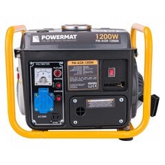 Benzininis elektros generatorius Powermat 1200W kaina ir informacija | Elektros generatoriai | pigu.lt