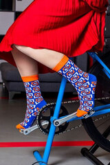 3 porų geometrinių raštų vaivorykštės kojinės kaina ir informacija | Moteriškos kojinės | pigu.lt