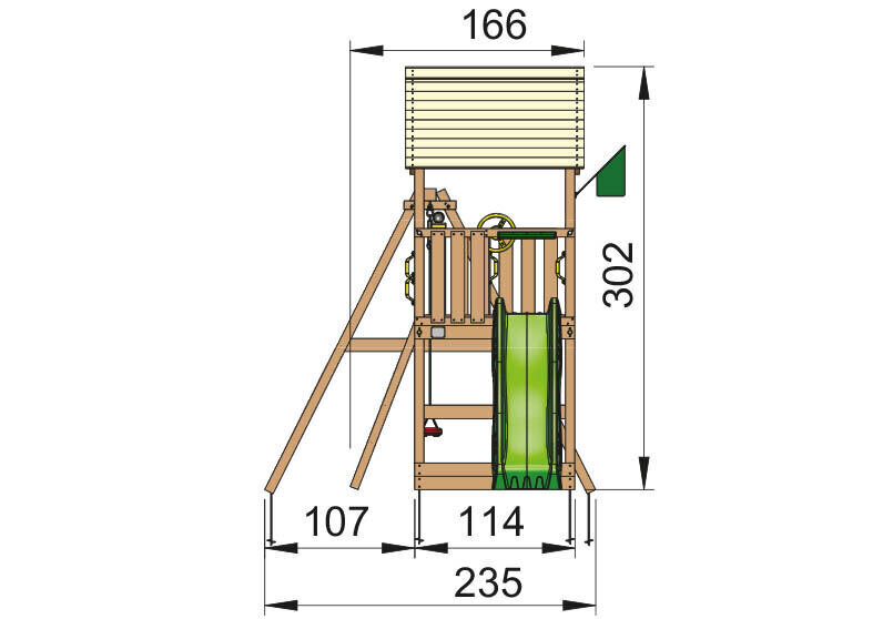 Žaidimo aikštelė Jungle Gym Club 1-Swing kaina ir informacija | Vaikų žaidimų nameliai | pigu.lt