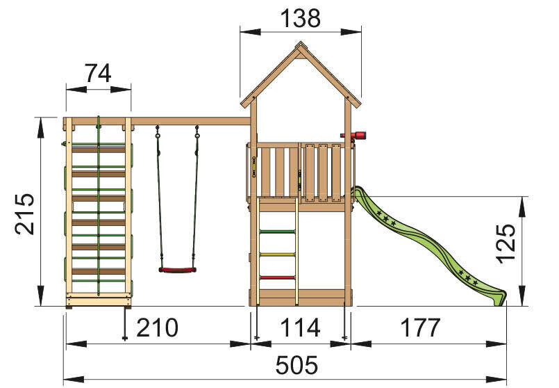 Žaidimo aikštelė Jungle Gym Club 1-Climb kaina ir informacija | Vaikų žaidimų nameliai | pigu.lt