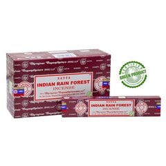 Smilkalų lazdelės Indian Rain Forest, Satya, 15g kaina ir informacija | Namų kvapai | pigu.lt
