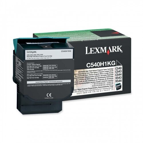 Spausdintuvo kasetė Lexmark (C540H1KG) Return, juoda kaina ir informacija | Kasetės lazeriniams spausdintuvams | pigu.lt